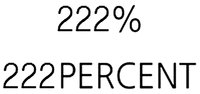 222% 222PERCENT