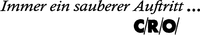 Immer ein sauberer Auftritt... CRO