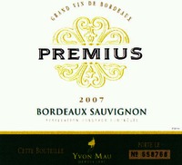 PREMIUS BORDEAUX SAUVIGNON 2007 YVON MAU