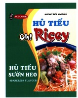 ACECOOK Oh! Ricey INSTANT RICE NOODLES HU TIEU SUON HEO SPARERIBS FLAVOUR