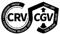 CRV EXPLOSION-PROOF COUNTERSINK RELEASE VENT CGV CUT-OFF GAS FLOW VALVE
