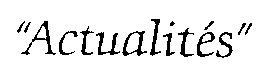 Actualités