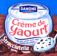 DANONE Crème de yaourt Stracciatella