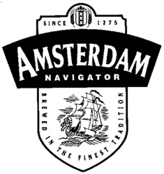 SINCE 1275 AMSTERDAM NAVIGATOR BREWED IN THE FINEST TRADITION