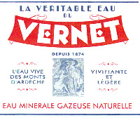 LA VERITABLE EAU DU VERNET DEPUIS 1874 L'EAU VIVE DES MONTS D'ARDECHE