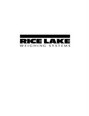 RICE LAKE W E I G H I N G S Y S T E M S