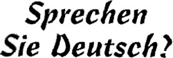 Sprechen Sie Deutsch?