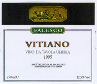 FALESCO VITIANO VINO DA TAVOLA UMBRIA 1995