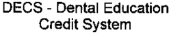 DECS - Dental Education Credit System