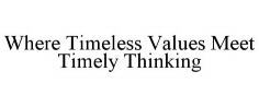 Where Timeless Values Meet Timely Thinking