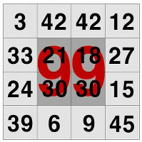 3 42 12 33 21 18 27 24 30 15 39 6 9 45 99