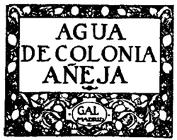 AGUA DE COLONIA AÑEJA GAL MADRID