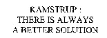 KAMSTRUP: THERE IS ALWAYS A BETTER SOLUTION