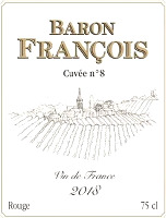 BARON FRANÇOIS Cuvée n°8 Vin de France 2018 Rouge 75 cl