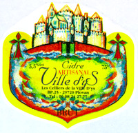 Cidre ARTISANAL Ville d'yS Les Celliers de la Ville D'ys