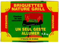 BRIQUETTES NATURE GRILL UN SEUL GESTE ALLUMER