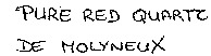 PURE RED QUARTZ DE MOLYNEUX