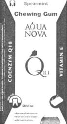 AQUA NOVA Q 10 Dental Chewing Gum Spearmint