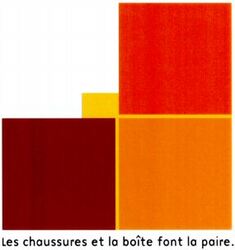 Les chaussures et la boîte font la paire.