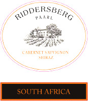 RIDDERSBERG PAARL CABERNET SAUVIGNON SHIRAZ SOUTH AFRICA