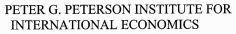 PETER G. PETERSON INSTITUTE FOR INTERNATIONAL ECONOMICS