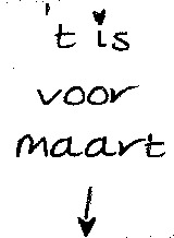 't is voor maart