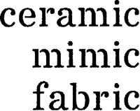 ceramic mimic fabric