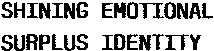 SHINING EMOTIONAL SURPLUS IDENTITY