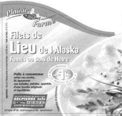 Plaisir Forme Filets de Lieu de l Alaska