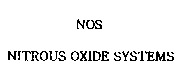 NOS NITROUS OXIDE SYSTEMS