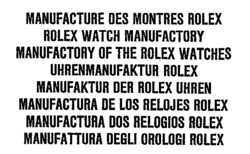 MANUFACTURE DES MONTRES ROLEX ROLEX WATCH MANUFACTORY MANUFACTORY OF THE ROLEX WATCHES