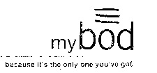 mybod because it's the only one you've got