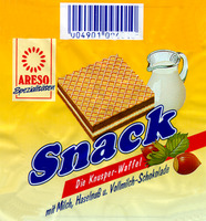 ARESO Spezialitäten Snack Die Knusper-Waffel mit Milch, Haselnuß u. Vollmilch-Schokolade