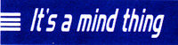 It's a mind thing