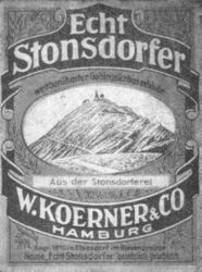 Echt Stonsdorfer W. KOERNER & cO