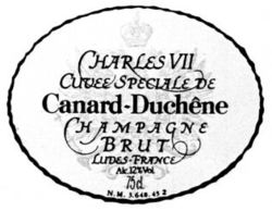 CHARLES VII CUVEE SPECIALE DE Canard-Duchêne CHAMPAGNE BRUT LUDES-FRANCE