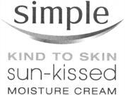 simple KIND TO SKIN sun-kissed MOISTURE CREAM