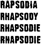 RAPSODIA RHAPSODY RHAPSODIE RHAPSODIE