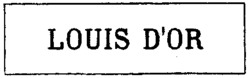 LOUIS D'OR