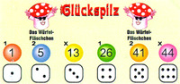 Glückspilz Das Würfel-Fläschchen