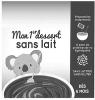 Mon 1er dessert sans lait