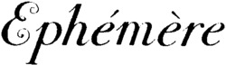 Ephémère