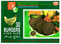 WESTFOOD The Best Quality 30 BURGERS KING SIZE