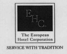 EHC The European Hotel Corporation SERVICE WITH TRADITION