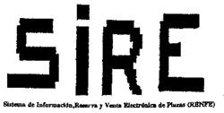SIRE Sistema de Información, Reserva y Venta Electrónica de Plazas (RENFE)