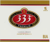 SABECO 333 PREMIUM LAGER BEER PREMIUM QUALITY BIA