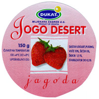 DUKAT MLJEKARA ZAGREB d.d. PRODUCT OF CROATIA JOGO DESERT jagoda