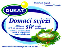 DUKAT Domaci svjezi sir svjezi polumasni