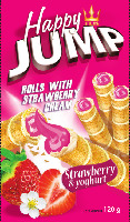 FLIS Happy JUMP ROLLS WITH STRAWBERRY CREAM Strawberry & yoghurt 120 g