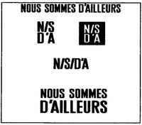 NOUS SOMMES D'AILLEURS N/S D'A N/S/D'A